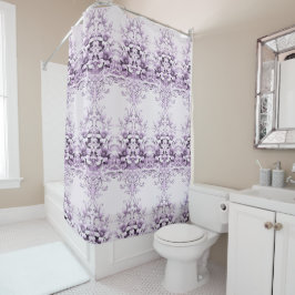 Cortina De Ducha Stylish Purple Flowers Shower Curtain
