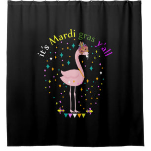 Cortina De Ducha Su Mardi Gras Yall Funny Mask Flamingo Lover