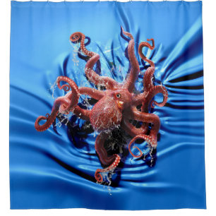Cortina De Ducha Subida del pulpo