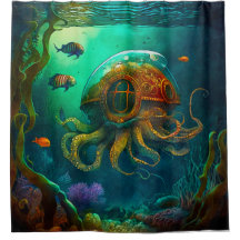 Submarino Del Octopus Bajo El Mar