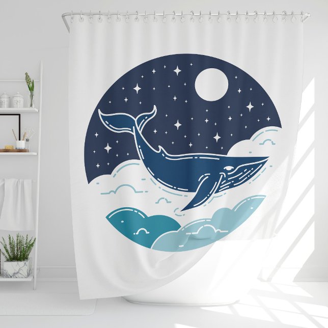 Cortina De Ducha Sueño de ballena azul (Subido por el creador)