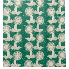 Cortina De Ducha `sueños bohemios verdes