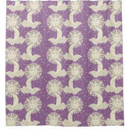 Cortina De Ducha sueños bohemios violeta