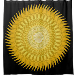 Cortina De Ducha Sun Mandala en amarillo