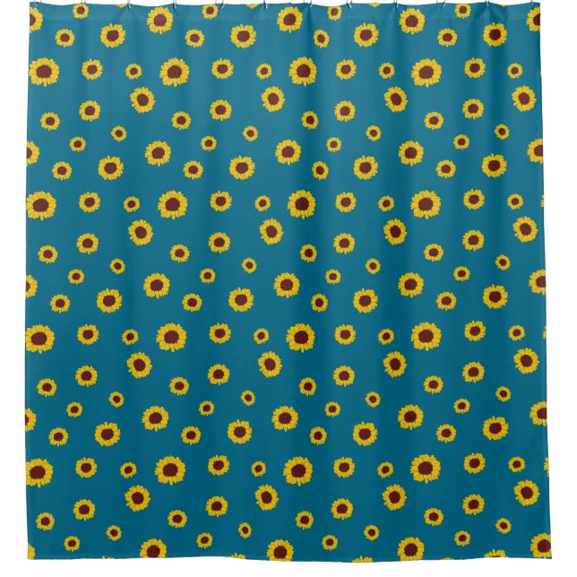Cortina De Ducha Sunflower Pattern Shower Curtain (Anverso)