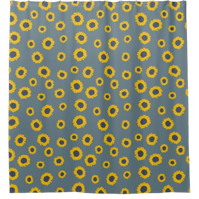 Cortina De Ducha Sunflower Pattern Shower Curtain (Anverso)