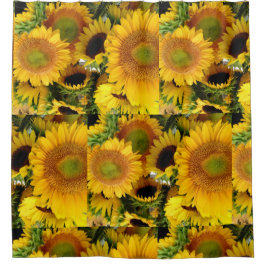 Cortina De Ducha Sunflower Sunshine Amarillo Feliz verano Flores