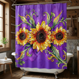 Cortina De Ducha Sunflower Trio – Art Nouveau