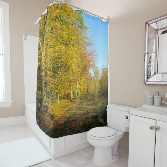 Cortina De Ducha Sunny Autumn Walk - Personalizado (In situ)