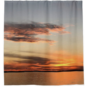 Cortina De Ducha Sunset Beach Sea Water Ocean Summer Sunrise Reláj