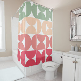 Cortina De Ducha Sunset de verano moderno de mediados del siglo