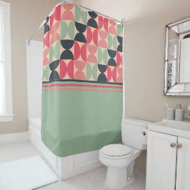 Cortina De Ducha Sunset de verano moderno de mediados del siglo