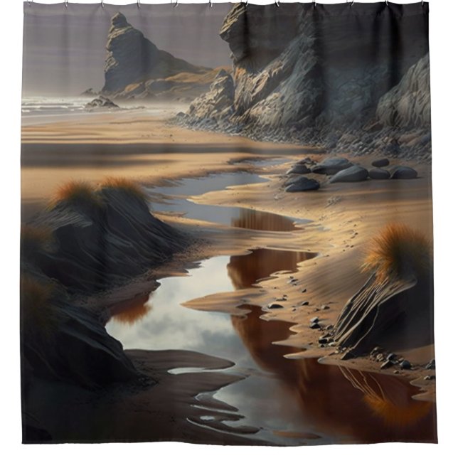 Cortina De Ducha Sunset Shore (Anverso)