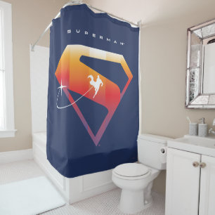 Cortina De Ducha Sunset Soar Superman Shield