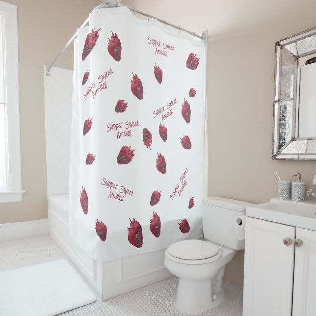 Cortina De Ducha Superdulce Strawberry personalizado (In situ)