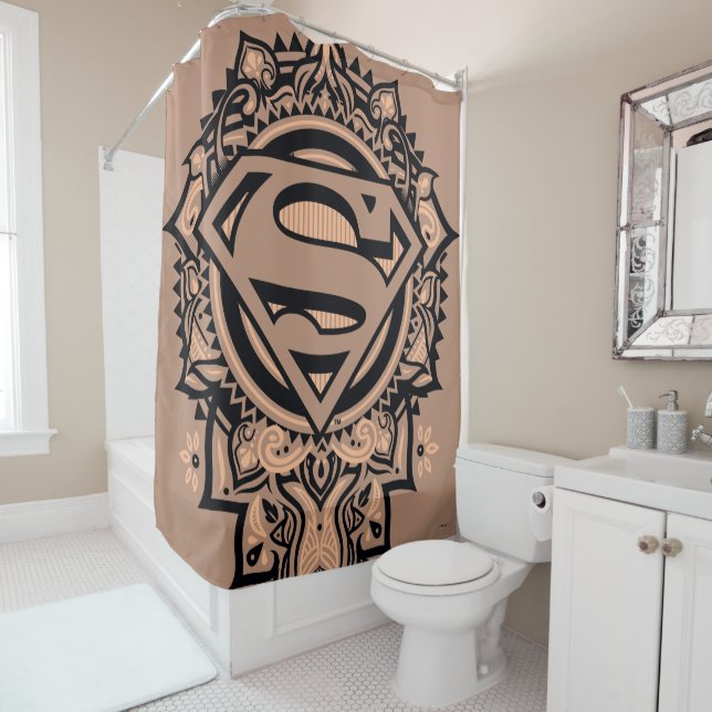 Cortina De Ducha Supergirl Mandala Graphic (In situ)