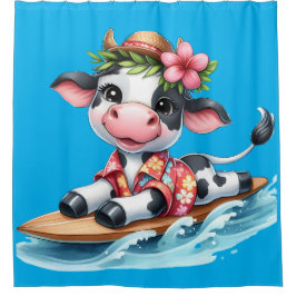 Cortina De Ducha Surfing Baby Cow