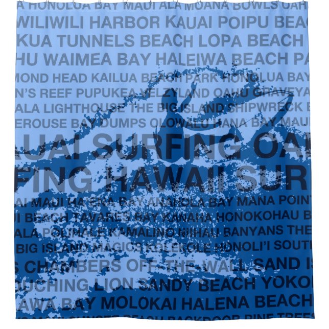 Cortina De Ducha Surfista Hawaii Cutback Hawaii (Anverso)