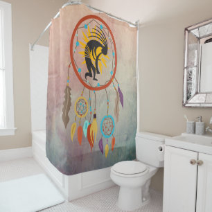 Cortina De Ducha Suroeste de Sun Kokopelli Dreamcatcher