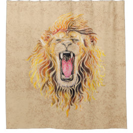 Cortina De Ducha Swirly Lion