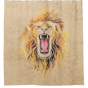 Cortina De Ducha Swirly Lion