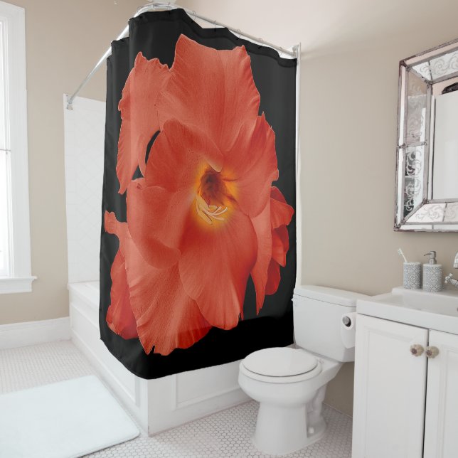 Cortina de ducha Sword Lily Rojo Amarillo (In situ)