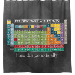 Cortina De Ducha Tabla periódica de elementos con cartón