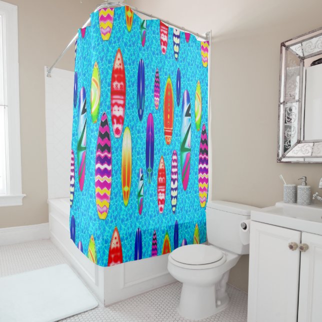 Cortina De Ducha Tablas hawaianas 1 (In situ)