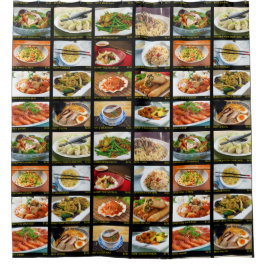 Cortina De Ducha Tablero del menú de fotos del restaurante de comid