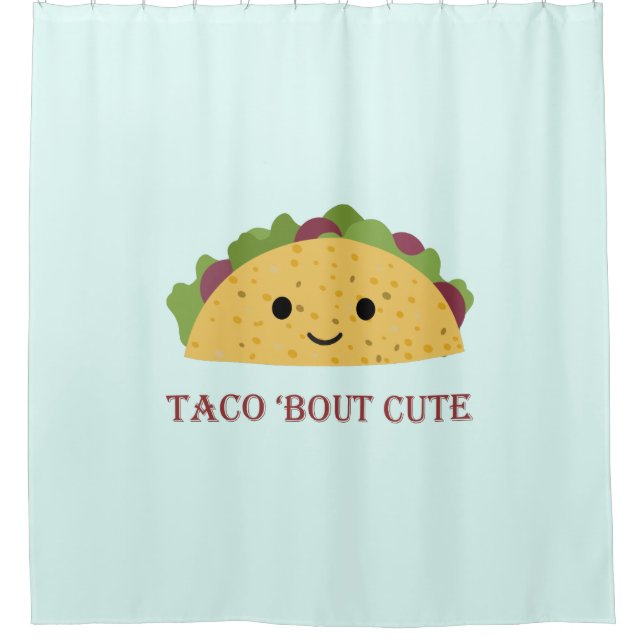 Cortina De Ducha Taco Bout Cute Kawaii Taco (Anverso)