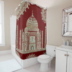 Cortina De Ducha Taj Mahal - Estilo bohemio oriental