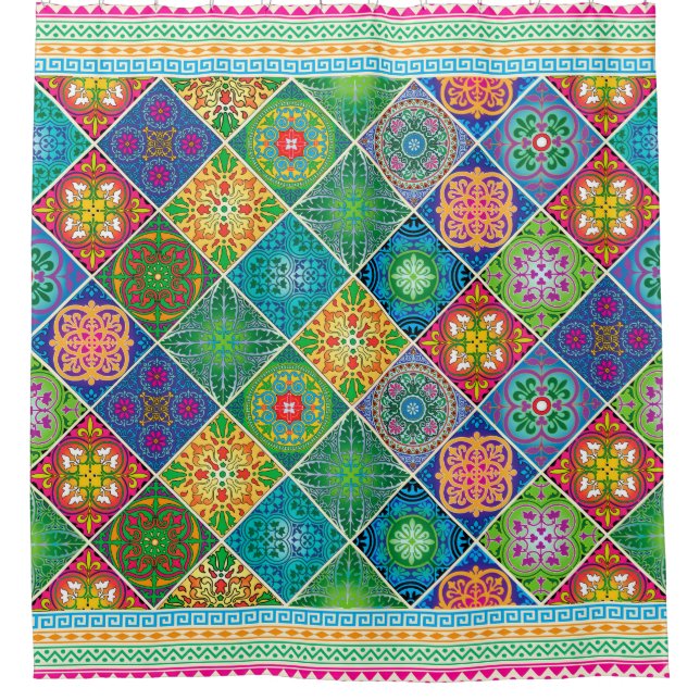 Cortina de ducha Talavera Design-2 (Anverso)