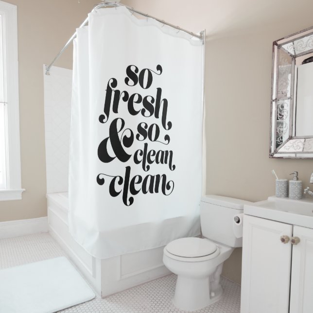 Cortina de ducha tan fresca y limpia (In situ)