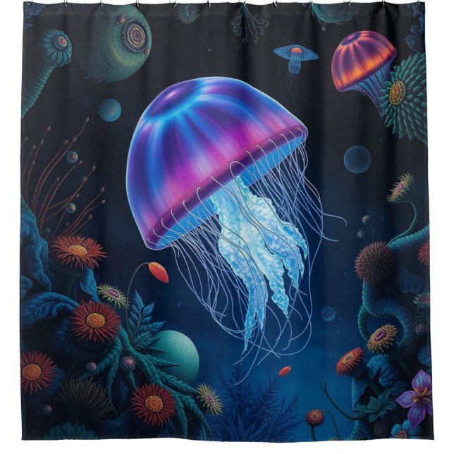 Cortina De Ducha „Tanz der Quallen – Magie aus der Tiefe“ (Anverso)