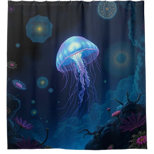 Cortina De Ducha „Tanz der Quallen – Magie aus der Tiefe“ (Anverso)