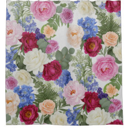 Cortina De Ducha Tapiz floral romántico clásico