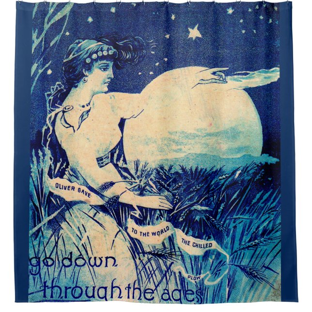 Cortina De Ducha Tarjeta de comercio victoriana Oliver Chilled Plow (Anverso)