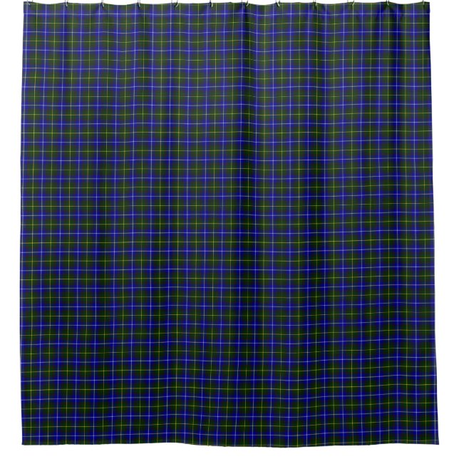 Cortina De Ducha tartan azul verde de cuadros Macneil de Barra (Anverso)