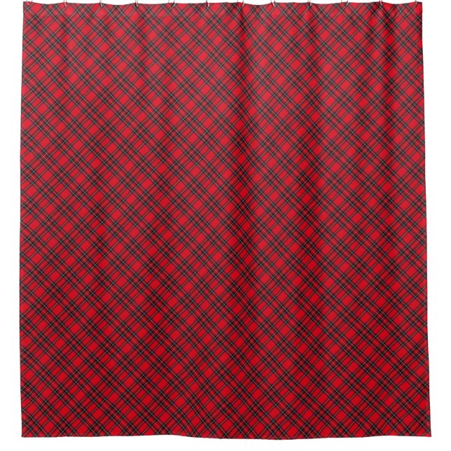Cortina De Ducha Tartán de Stewart rojo (Anverso)