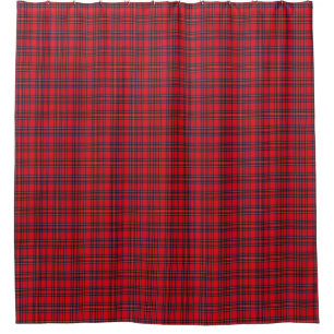 Cortina De Ducha Tartán de Stewart rojo