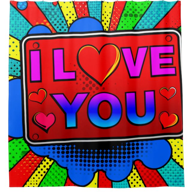 Cortina De Ducha Te Amo (Anverso)