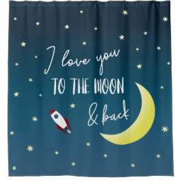 Cortina De Ducha Te amo a la luna y a la espalda Nombre Espacio Ult