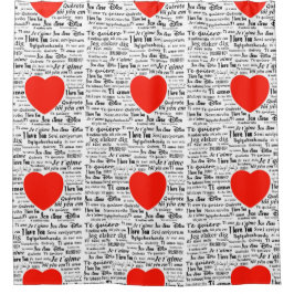 Cortina De Ducha Te amo en todas las lenguas