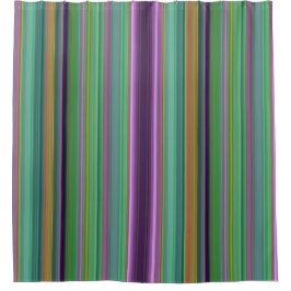 Cortina De Ducha Teal Lavender Orange Purple Stripes