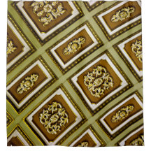 Techo arquitectónico marrón y verde