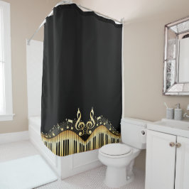 Cortina De Ducha Teclado musical monogramado