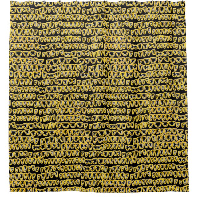 Cortina De Ducha Teeth Dentist Dentist Ortodóntist amarillo NEON (Anverso)