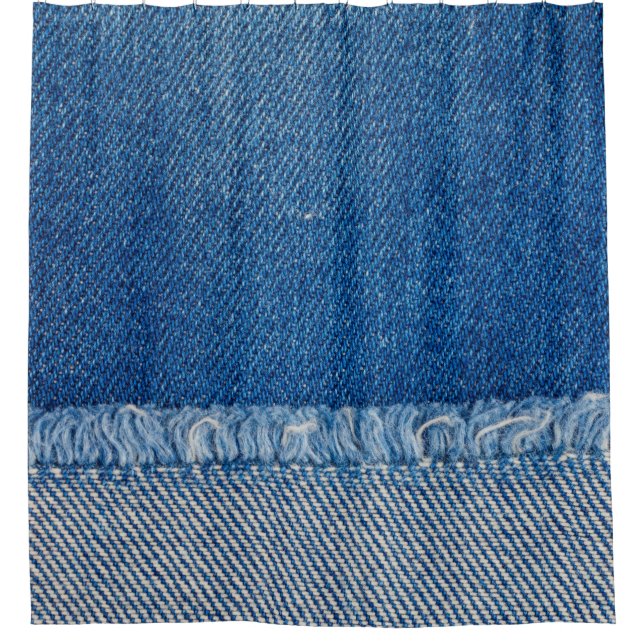 Cortina De Ducha Tejidos Blue Jeans Fondo, textura de denim (Anverso)