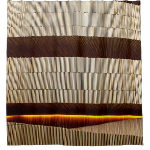 Cortina De Ducha Tejidos de rayas blancas y negras