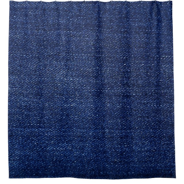 Cortina De Ducha Tejidos de vaqueros denim: fondo texturado. (Anverso)